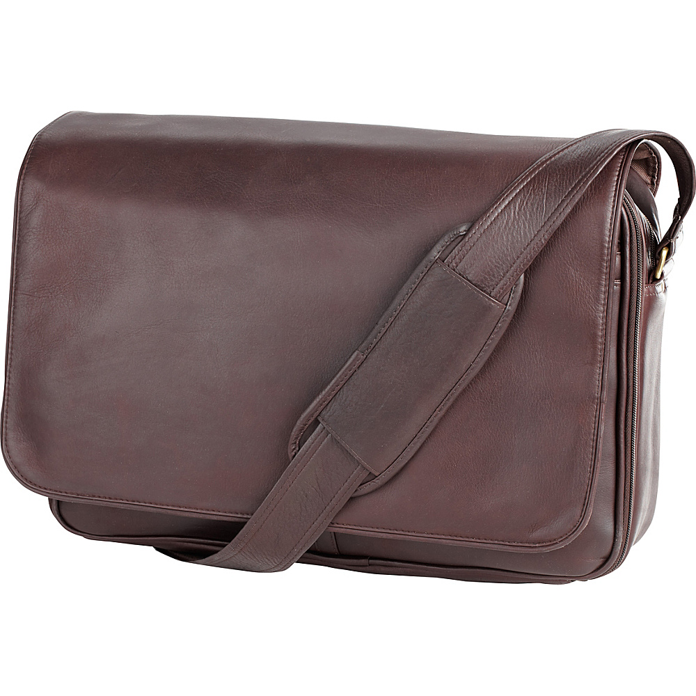 Clava Leather Laptop Mailbag Sling Vachetta Cafe