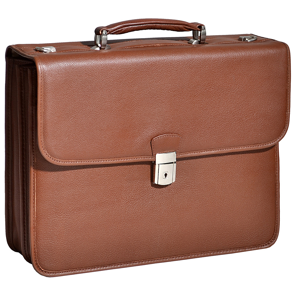 McKlein USA Ashburn Leather 15.4 Laptop Case Cognac