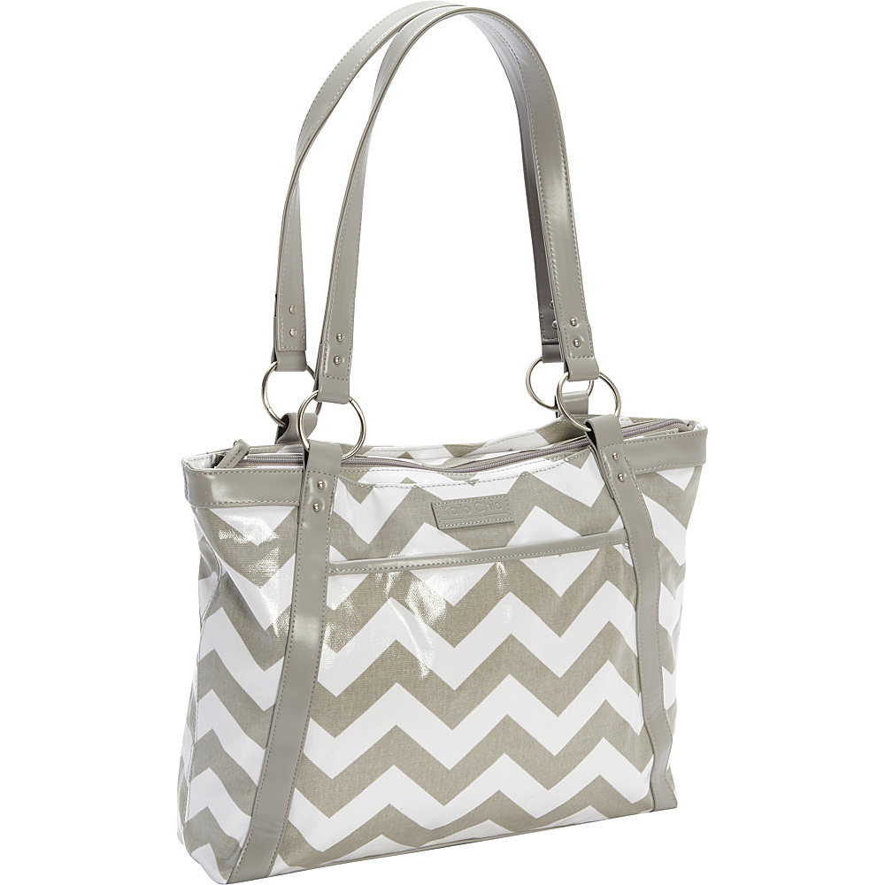 Kailo Chic Women s Casual Laptop Tote Gray Chevron Kailo Chic Women s Business Bags