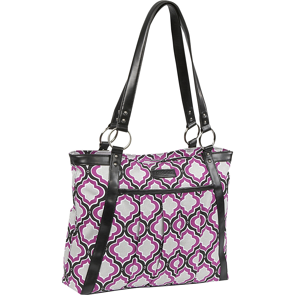 Kailo Chic Women s Pleated Laptop Tote Purple