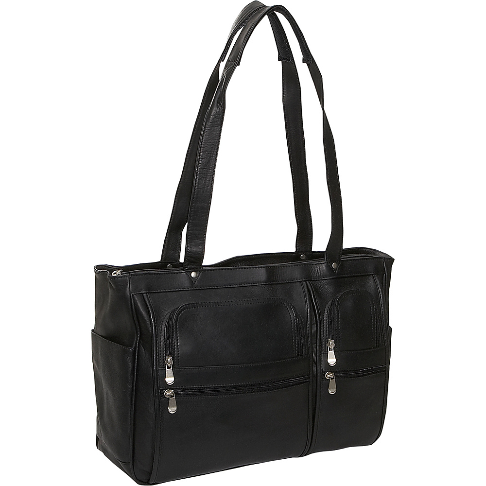 David King Co. Womens Multipocket Laptop Briefcase Black David King Co. Women s Business Bags
