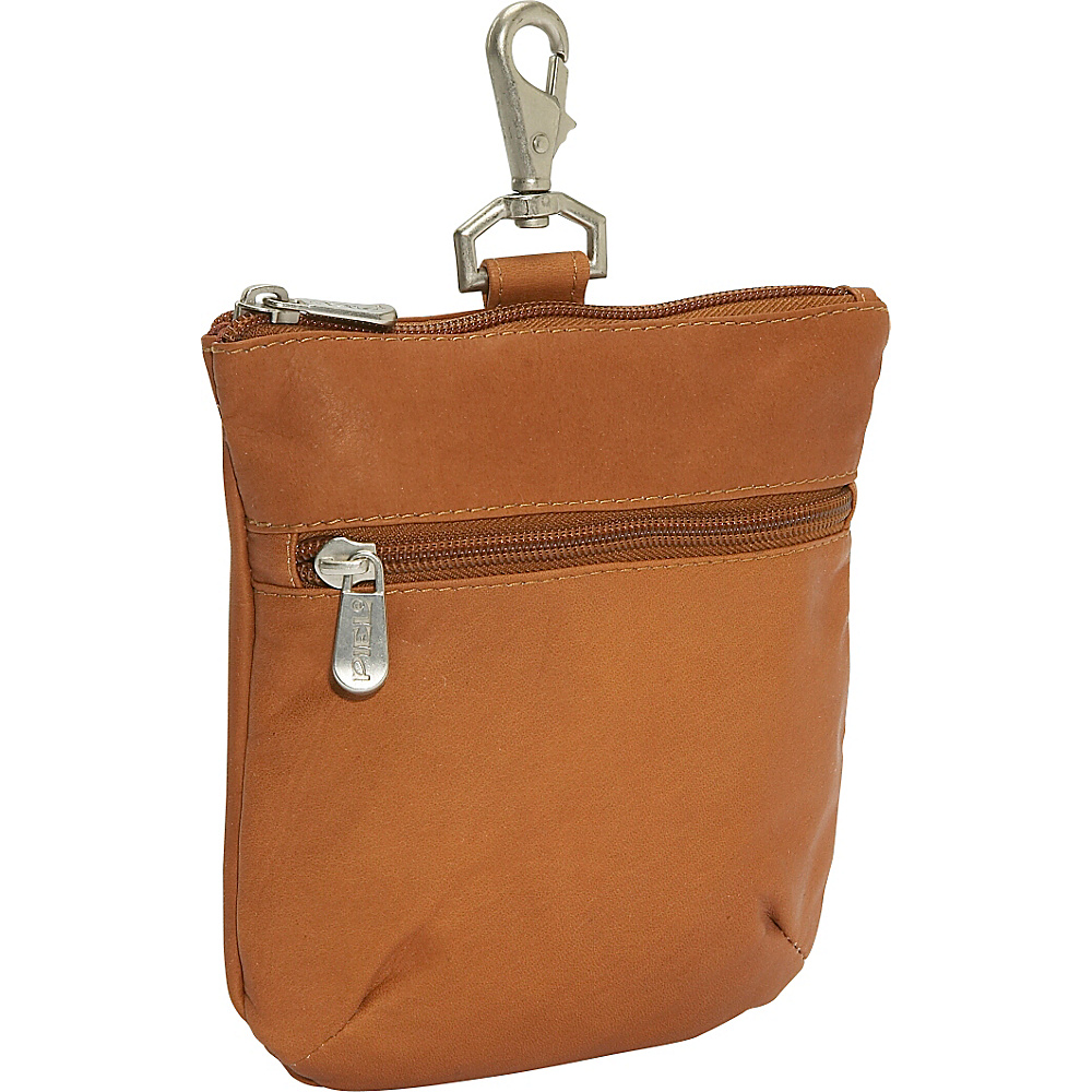 Piel Zippered Valuable Pouch Saddle