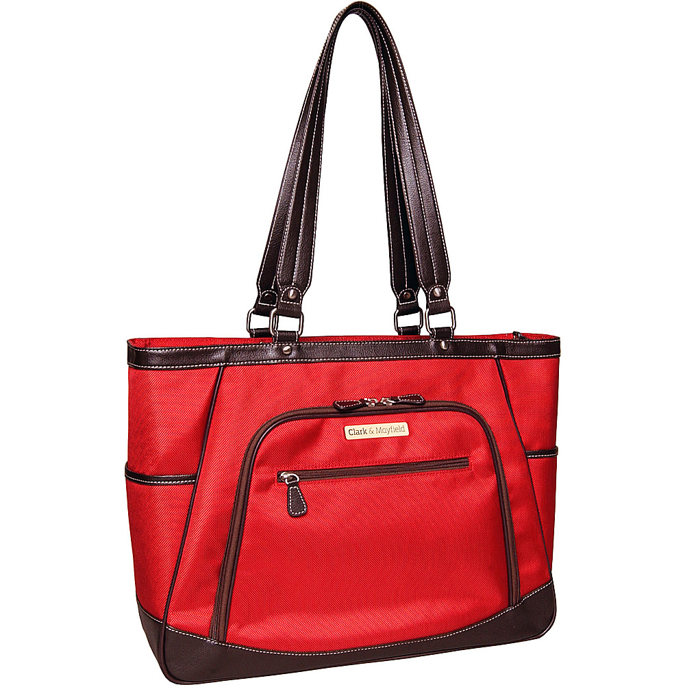 Clark Mayfield Sellwood XL Laptop Tote 17.3 Red Clark Mayfield Women s Business Bags