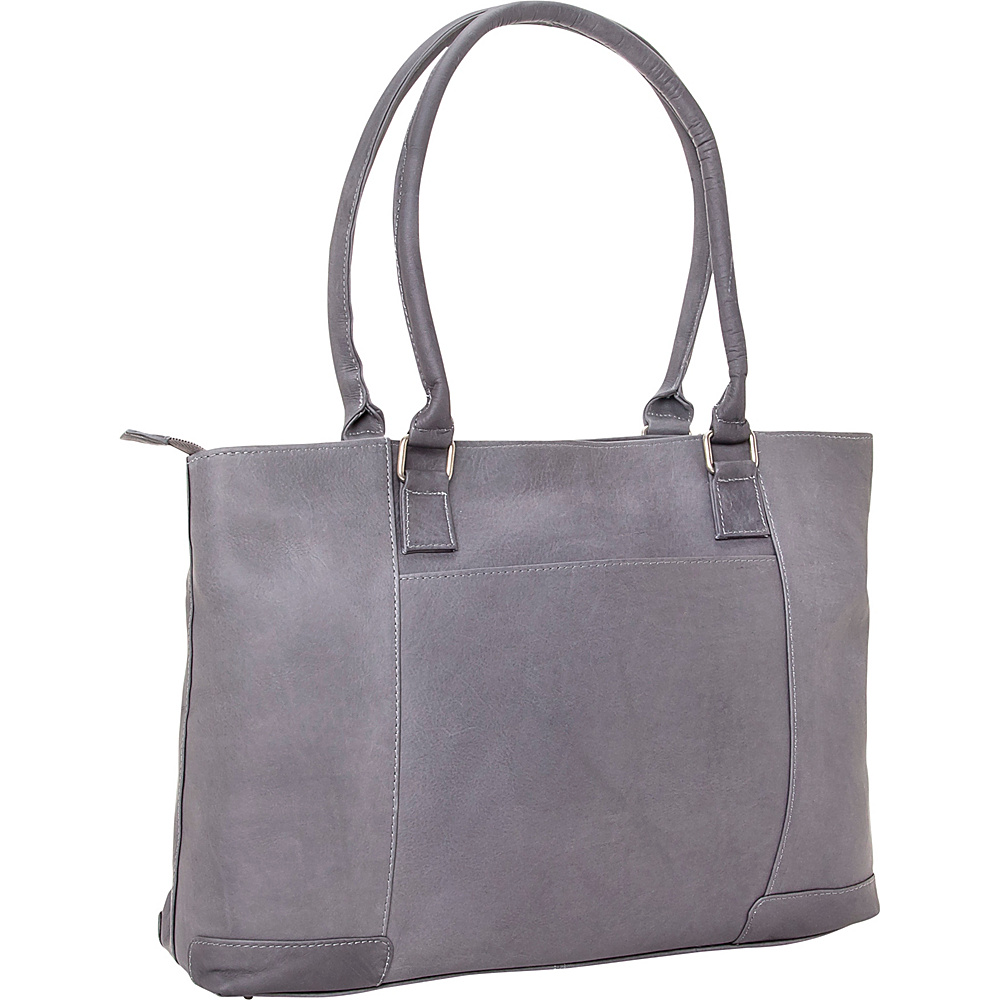 Le Donne Leather Women s Laptop Tote Gray Le Donne Leather Women s Business Bags