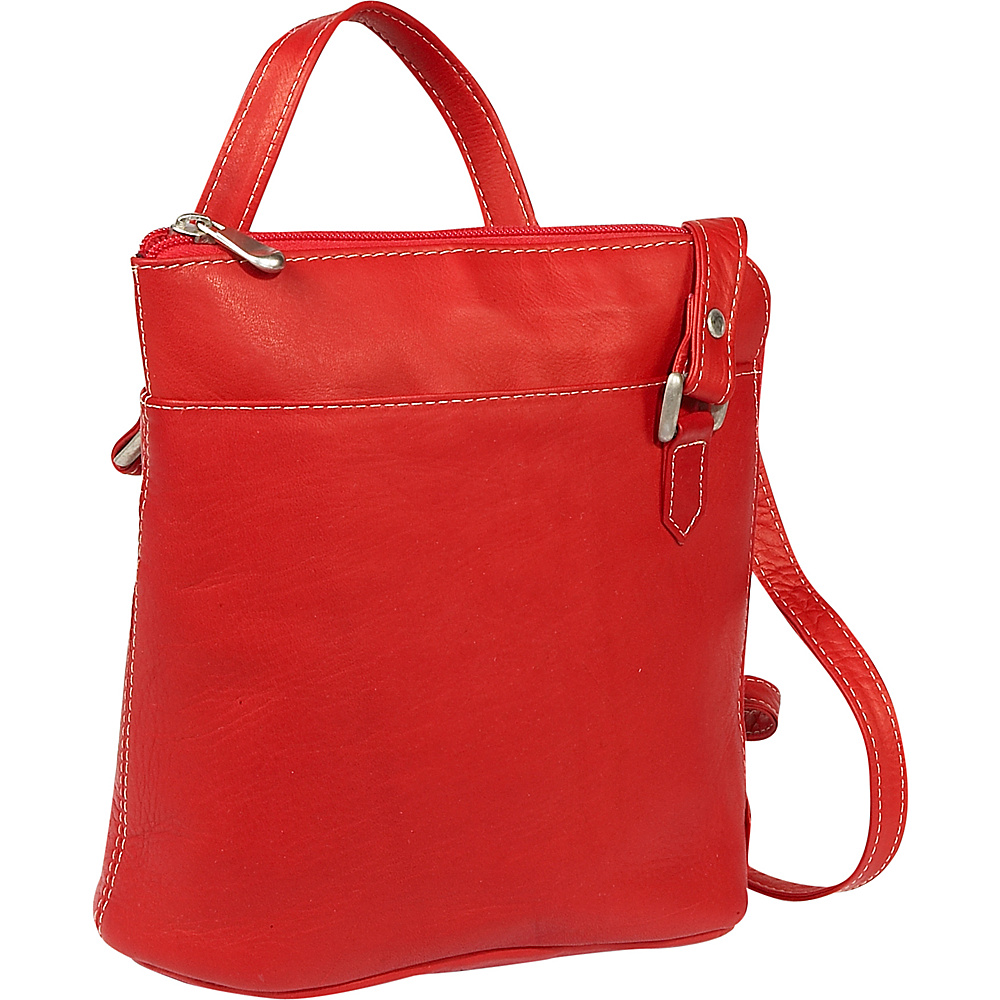 Le Donne Leather L Zip Shoulder Bag Red