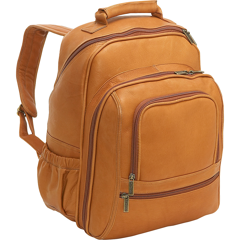 Le Donne Leather Computer Back Pack Tan