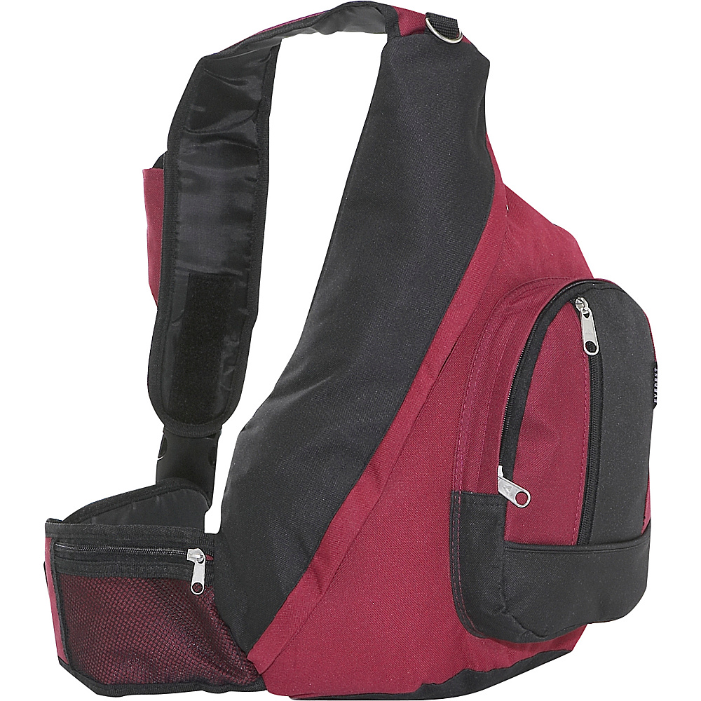 Everest Sling Backpack Burgundy Black