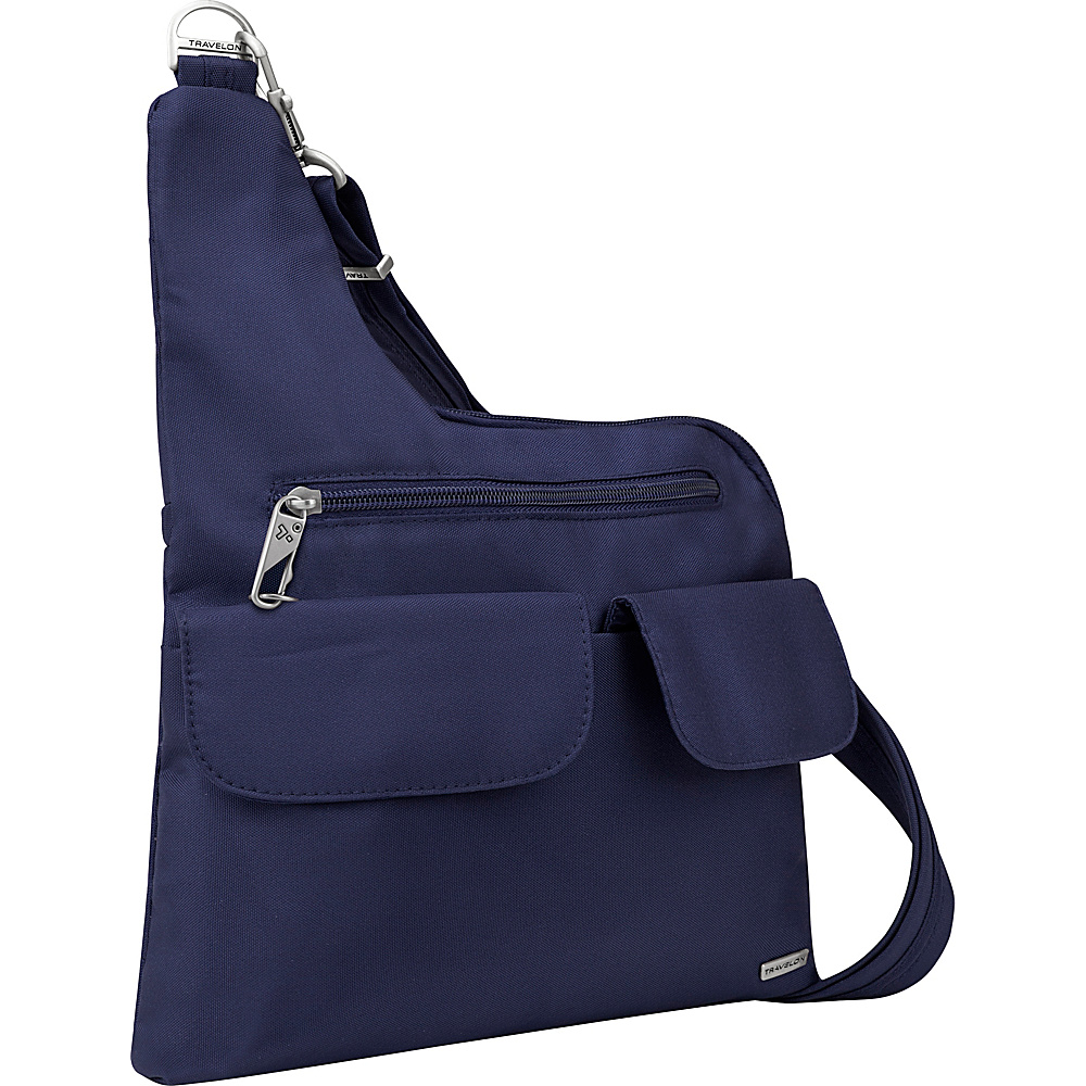 Travelon Anti Theft Classic Crossbody Bag Exclusive Colors Lush Blue Exclusive Color Travelon Fabric Handbags