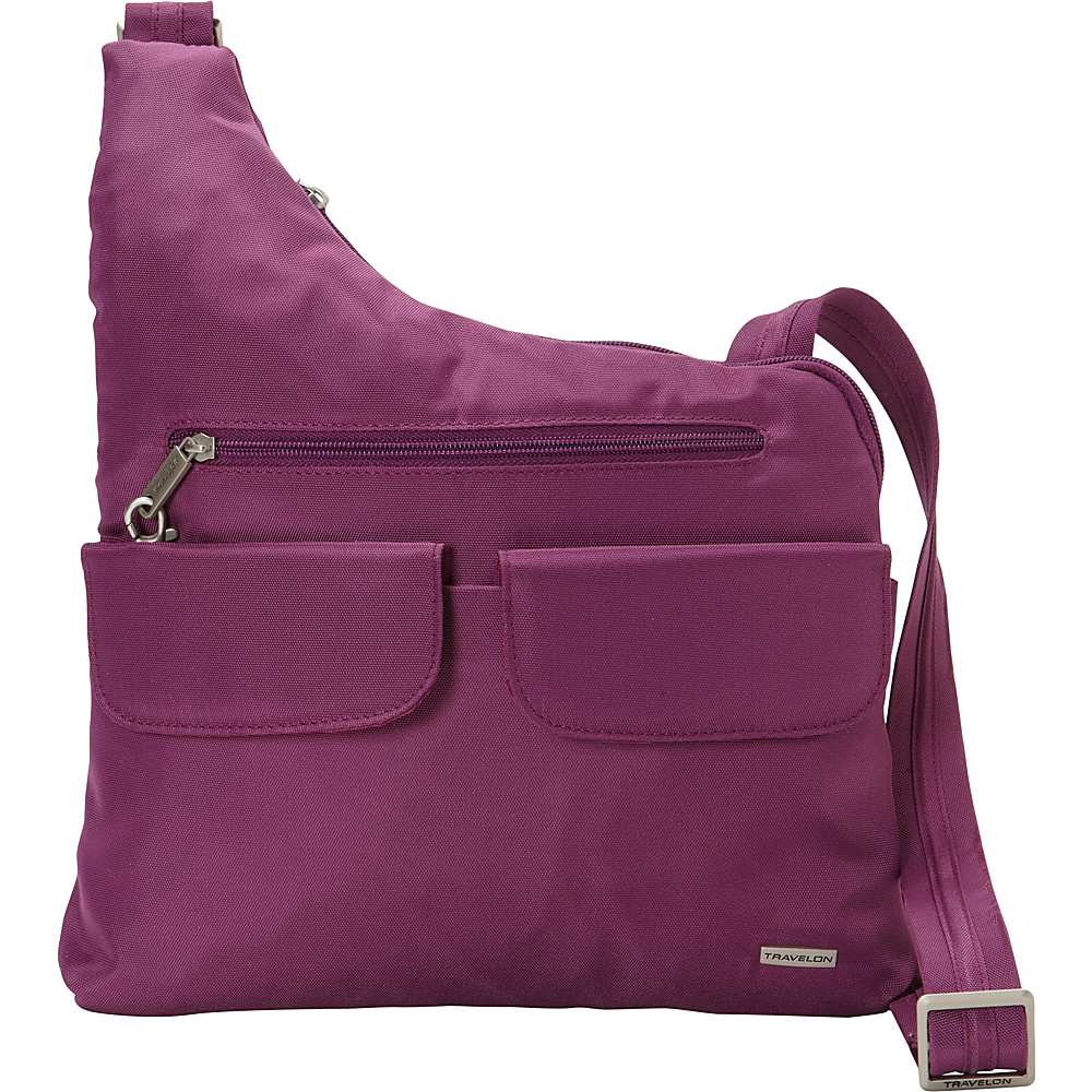 Travelon Anti Theft Classic Crossbody Bag Exclusive Colors Orchid Exclusive Color Travelon Fabric Handbags