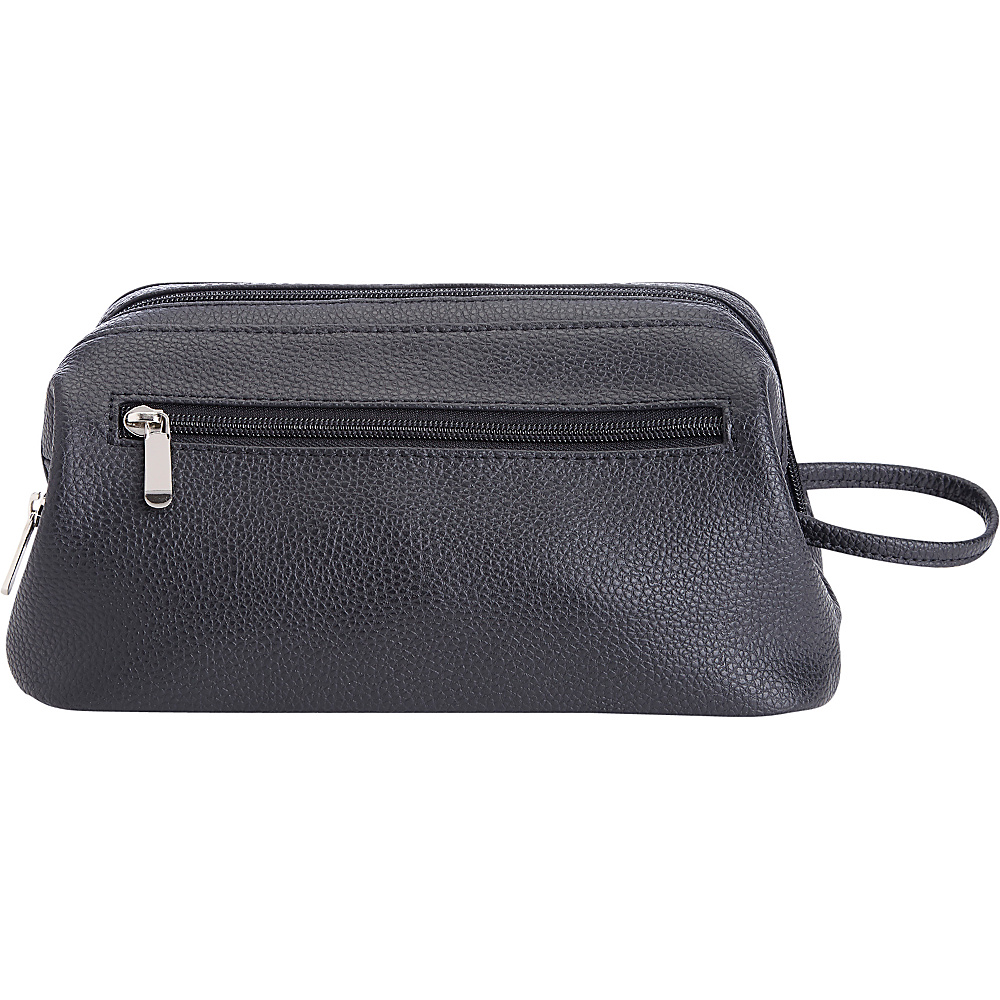 Royce Leather Colombian Leather Toiletry Bag Black