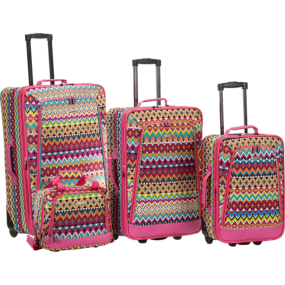 Rockland Luggage Style Right 4 Piece Luggage Set Tribal Rockland Luggage Luggage Sets