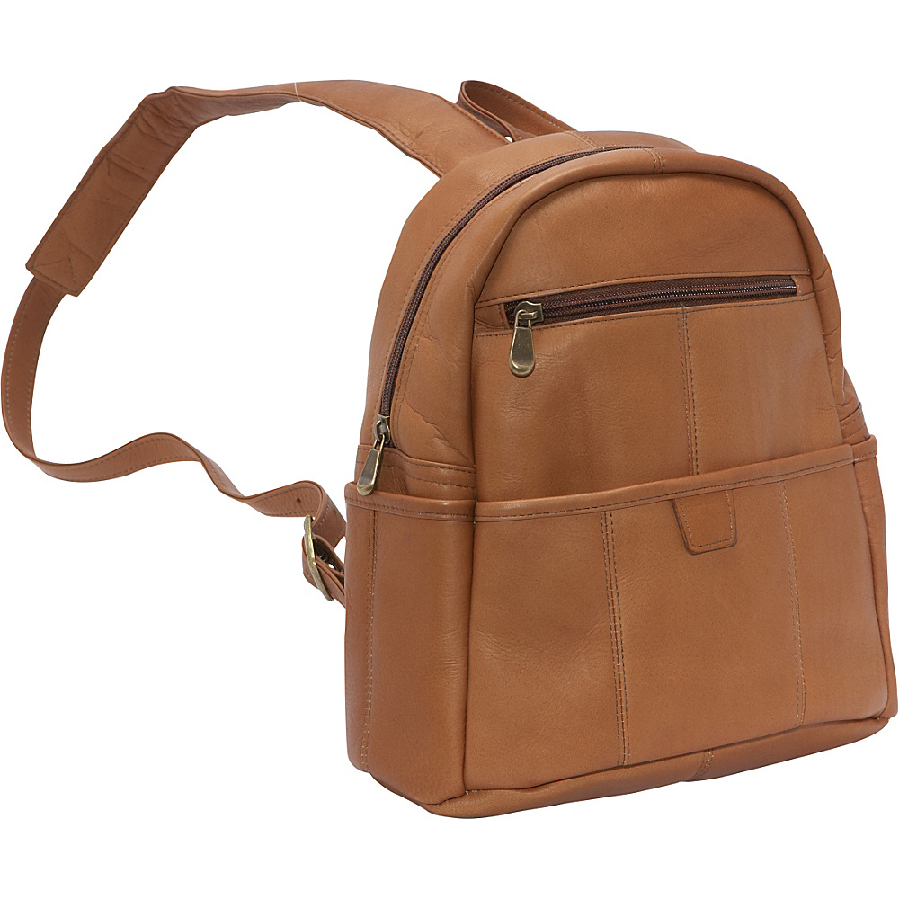 Le Donne Leather Quick Slip Womens Backpack Tan