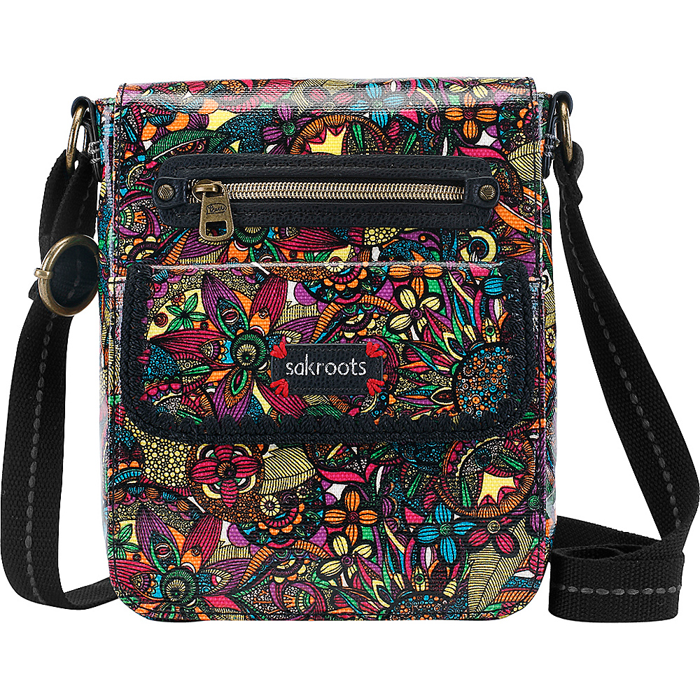 Sakroots Artist Circle Small Flap Messenger Rainbow Spirit Desert Sakroots Fabric Handbags