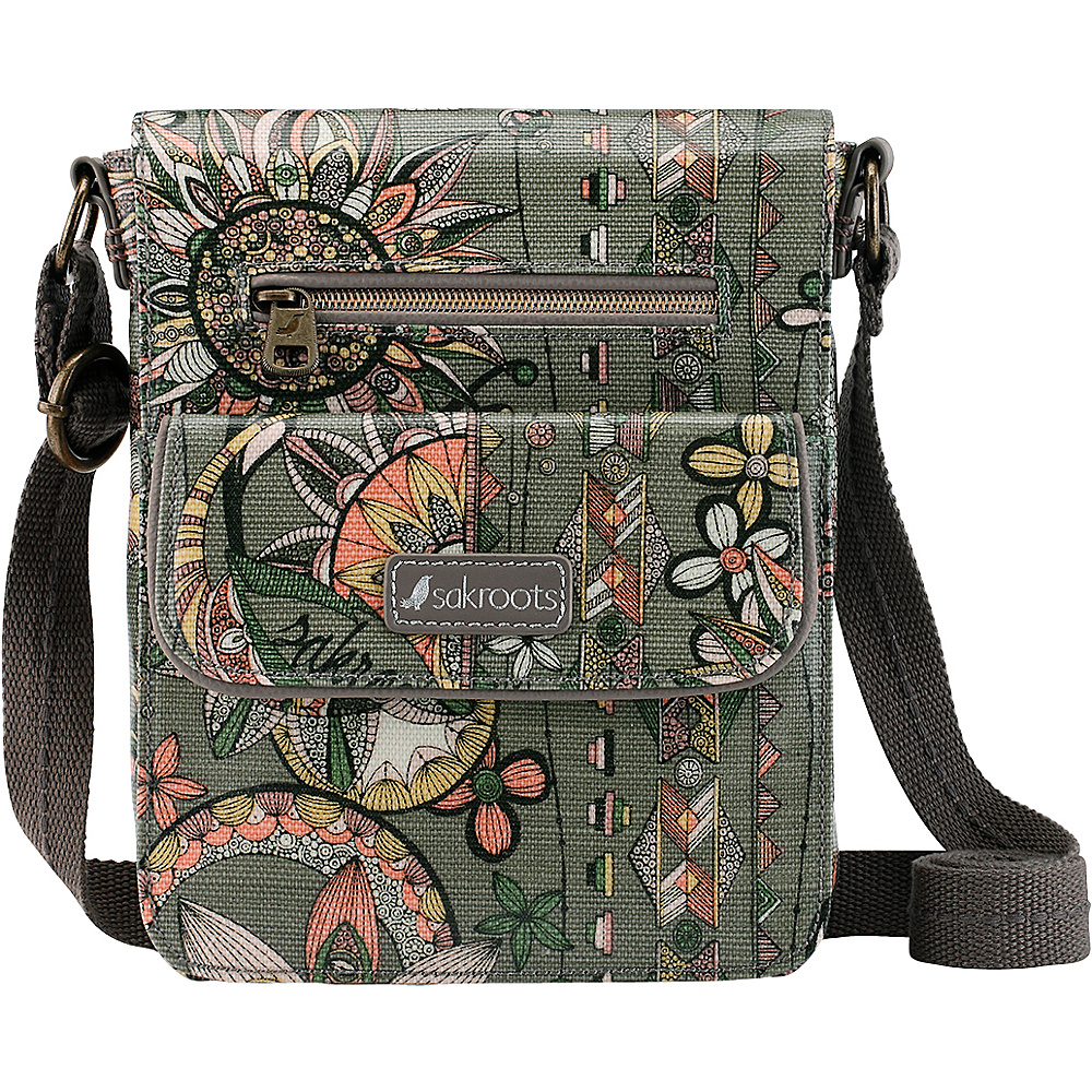 Sakroots Artist Circle Small Flap Messenger Olive Spirit Desert Sakroots Fabric Handbags