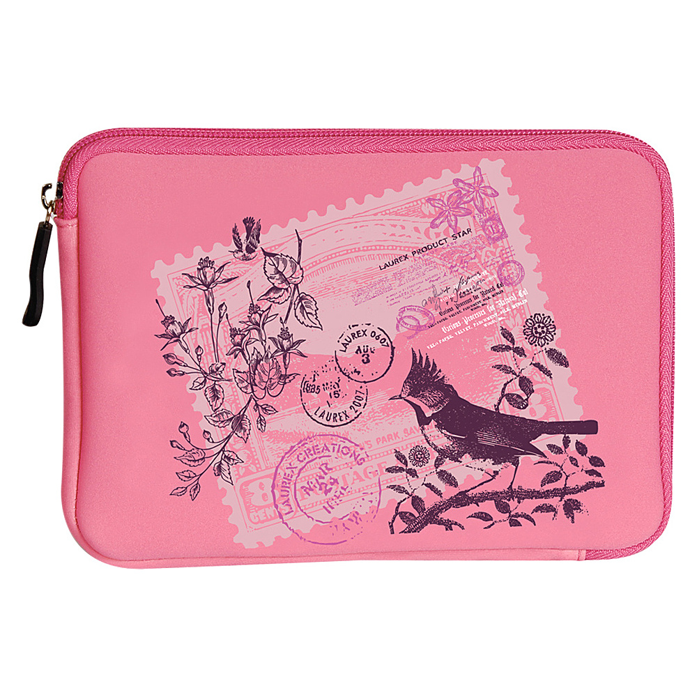 Laurex E book Reader Sleeve for Kindle Fire Pink Birdy Stamp Laurex Electronic Cases