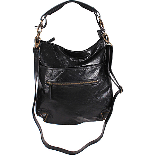 Latico Leathers Francesca Hobo Black - Latico Leathers Leather Handbags