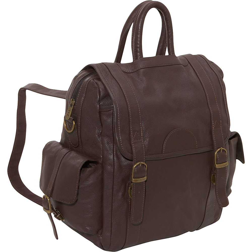 AmeriLeather Leather Three Way Backpack Chestnut Brown AmeriLeather Everyday Backpacks