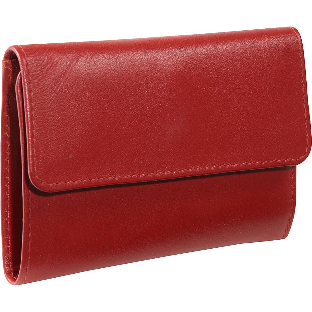 Derek Alexander Slim Wallet Zip Change Red