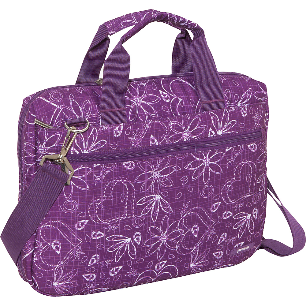 J World Research Laptop Bag Love Purple