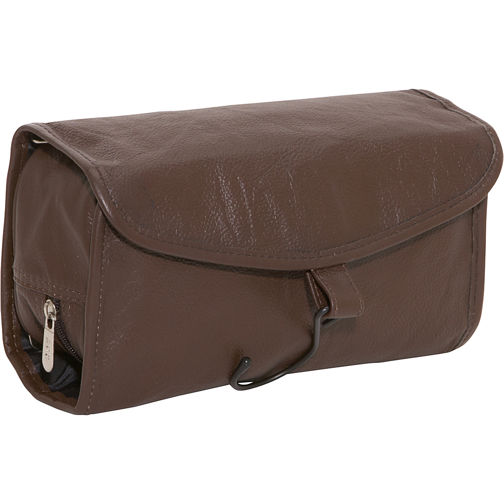 AmeriLeather Leather Travel Kit Dark Brown