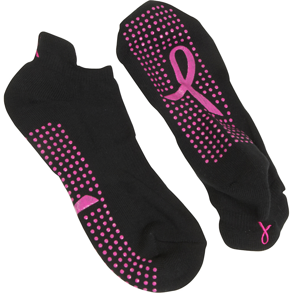Crescent Moon ExerSocks Barre Yoga Pilates Socks 3 pack Medium Black Pink Ribbon Crescent Moon Other Sports Bags