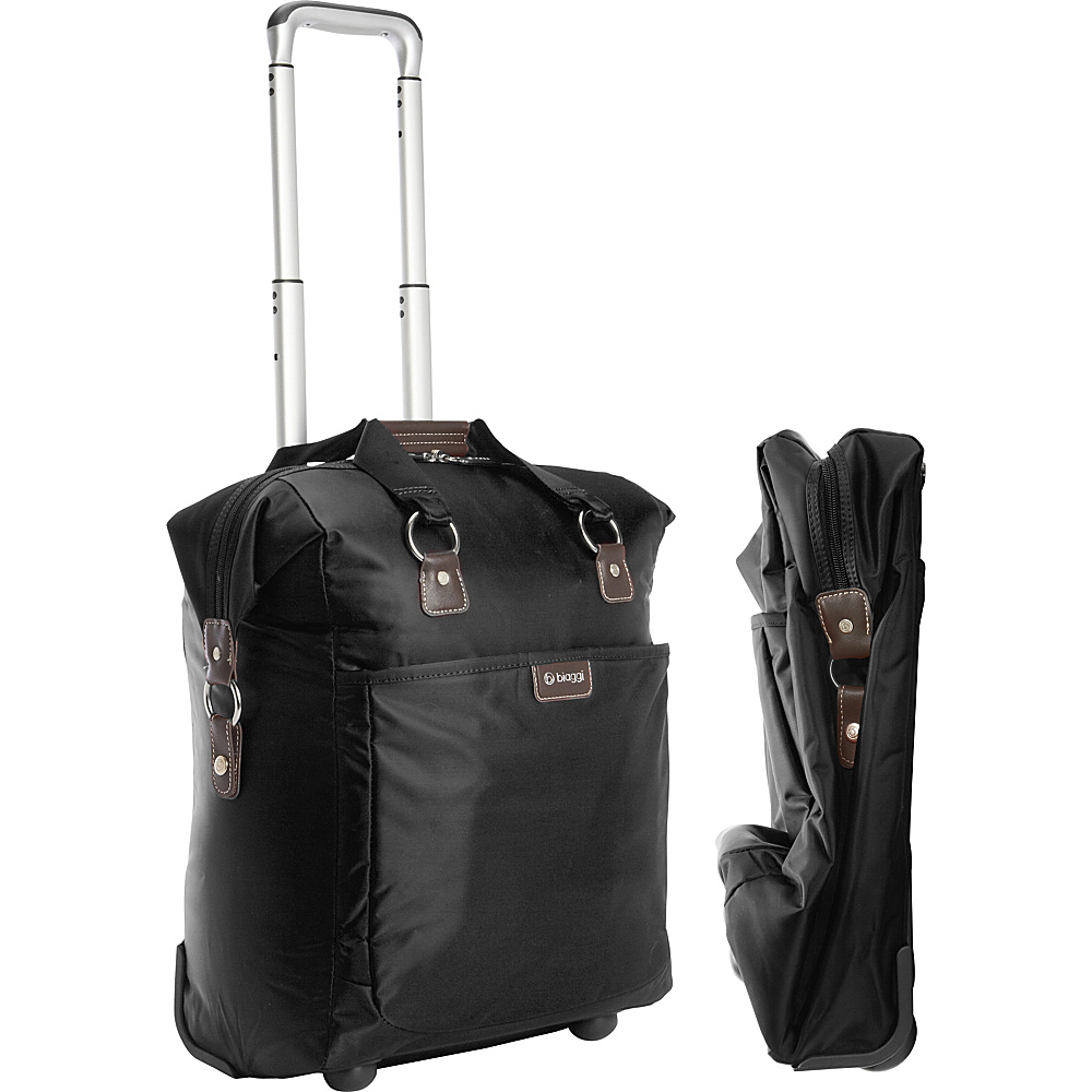 biaggi Contempo Foldable 18 Wheeled Tote Black biaggi Small Rolling Luggage
