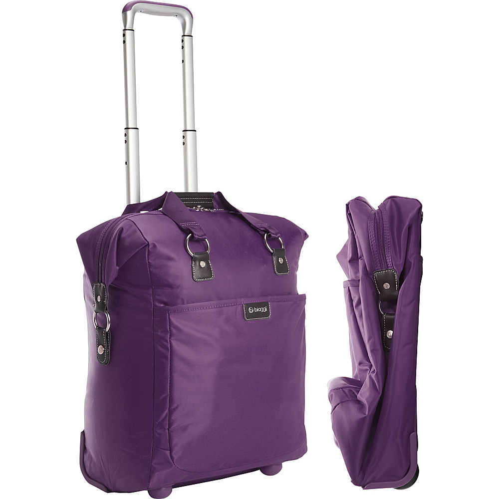 biaggi Contempo Foldable 18 Wheeled Tote Purple biaggi Small Rolling Luggage