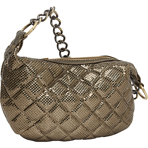 Whiting and Davis Quilted Mesh Hobo Antique Gold - Whiting and Davis Evening Bags