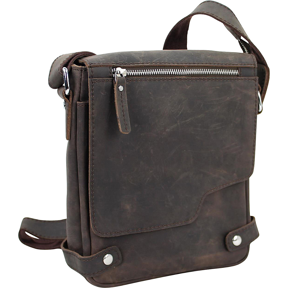 Vagabond Traveler SIGHTSEER 10 Leather Casual Style Day Bag Dark Brown Vagabond Traveler Other Men s Bags