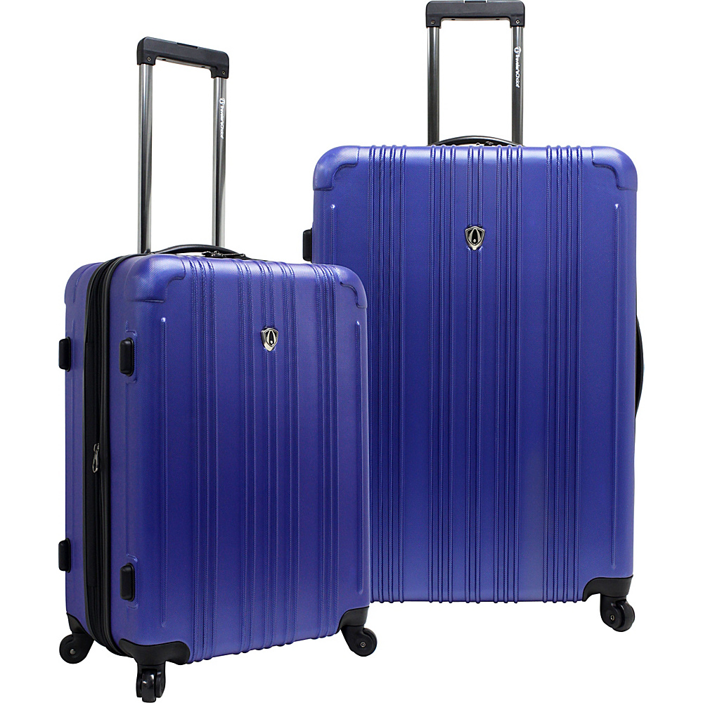 Traveler s Choice New Luxembourg 2pc Expandable Hardside Luggage Set Royal Blue Traveler s Choice Luggage Sets