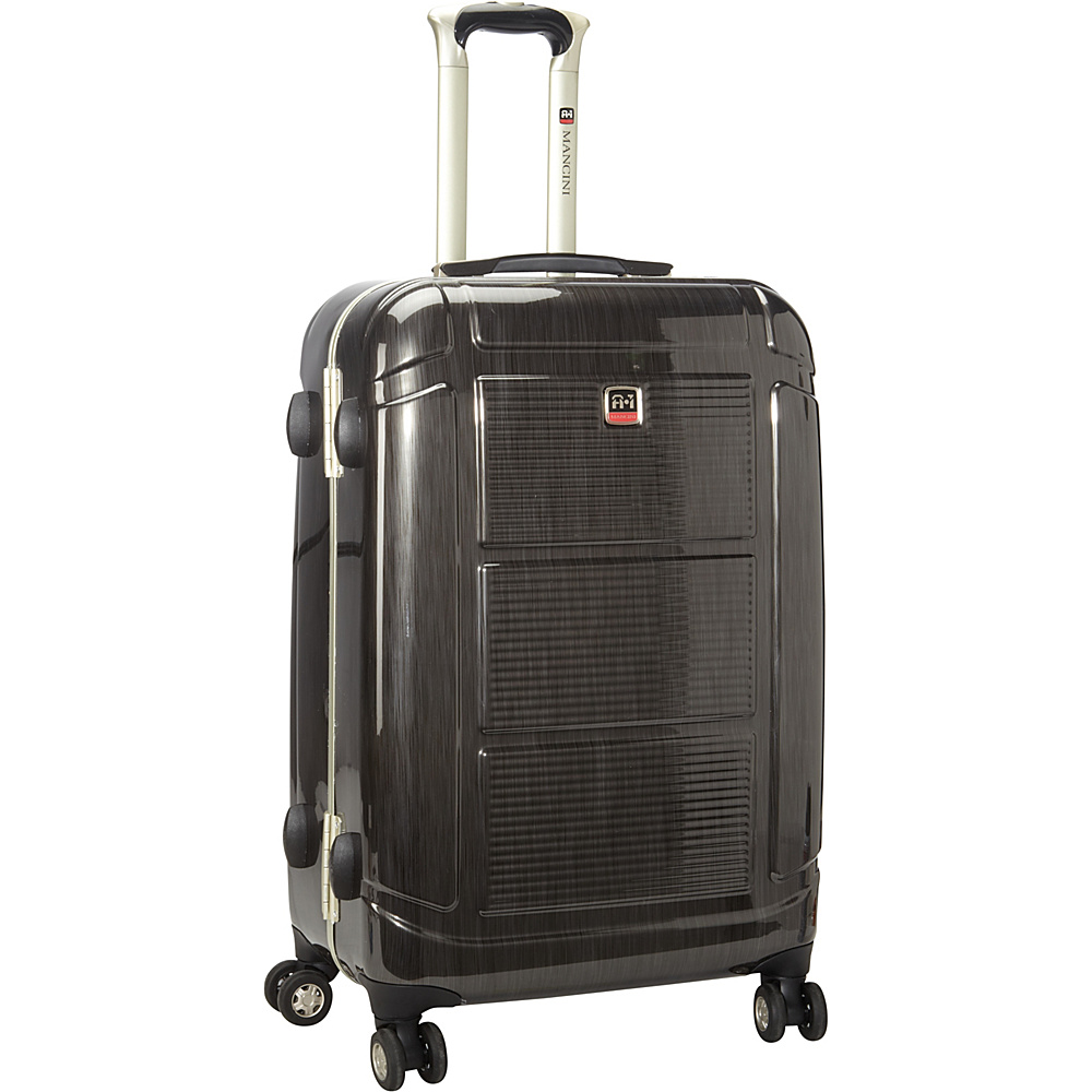 Mancini Leather Goods 24 Ultra Lightweight Polycarbonate Spinner Luggage Black Mancini Leather Goods Hardside Checked