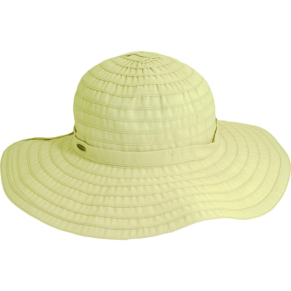 Scala Hats Sewn Ribbon Crusher Natural Scala Hats Hats Gloves Scarves