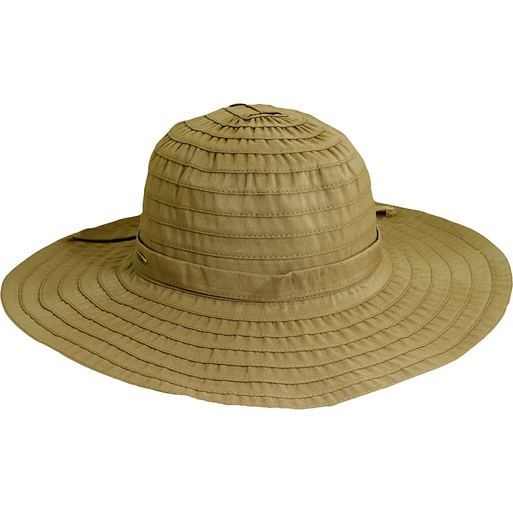 Scala Hats Sewn Ribbon Crusher Tan Scala Hats Hats Gloves Scarves