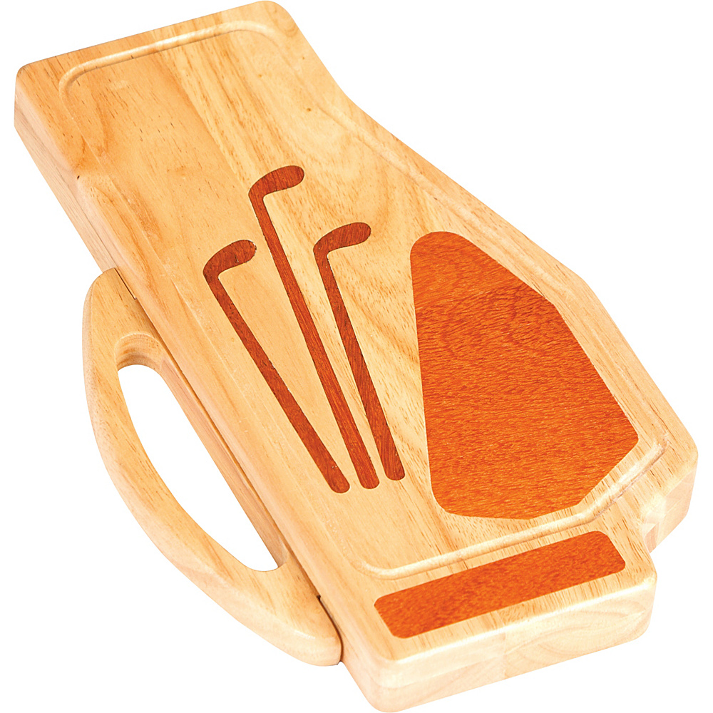 Picnic Plus Golf Bag shape Cheese Board Wood Picnic Plus Outdoor Accessories