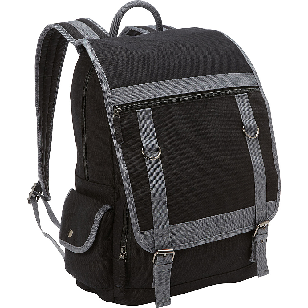 Bellino Expresso Canvas Compucase Black Bellino Business Laptop Backpacks