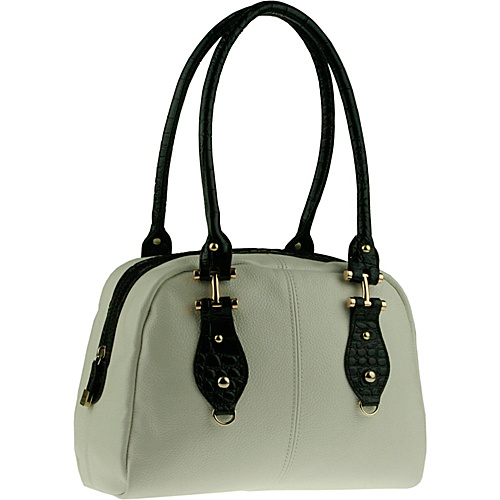 Buxton Bianca Satchel Black/Multi (BM) - Buxton Leather Handbags