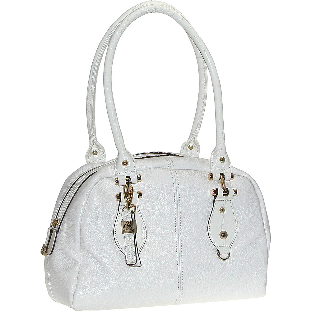 Buxton Bianca Satchel White Buxton Leather Handbags