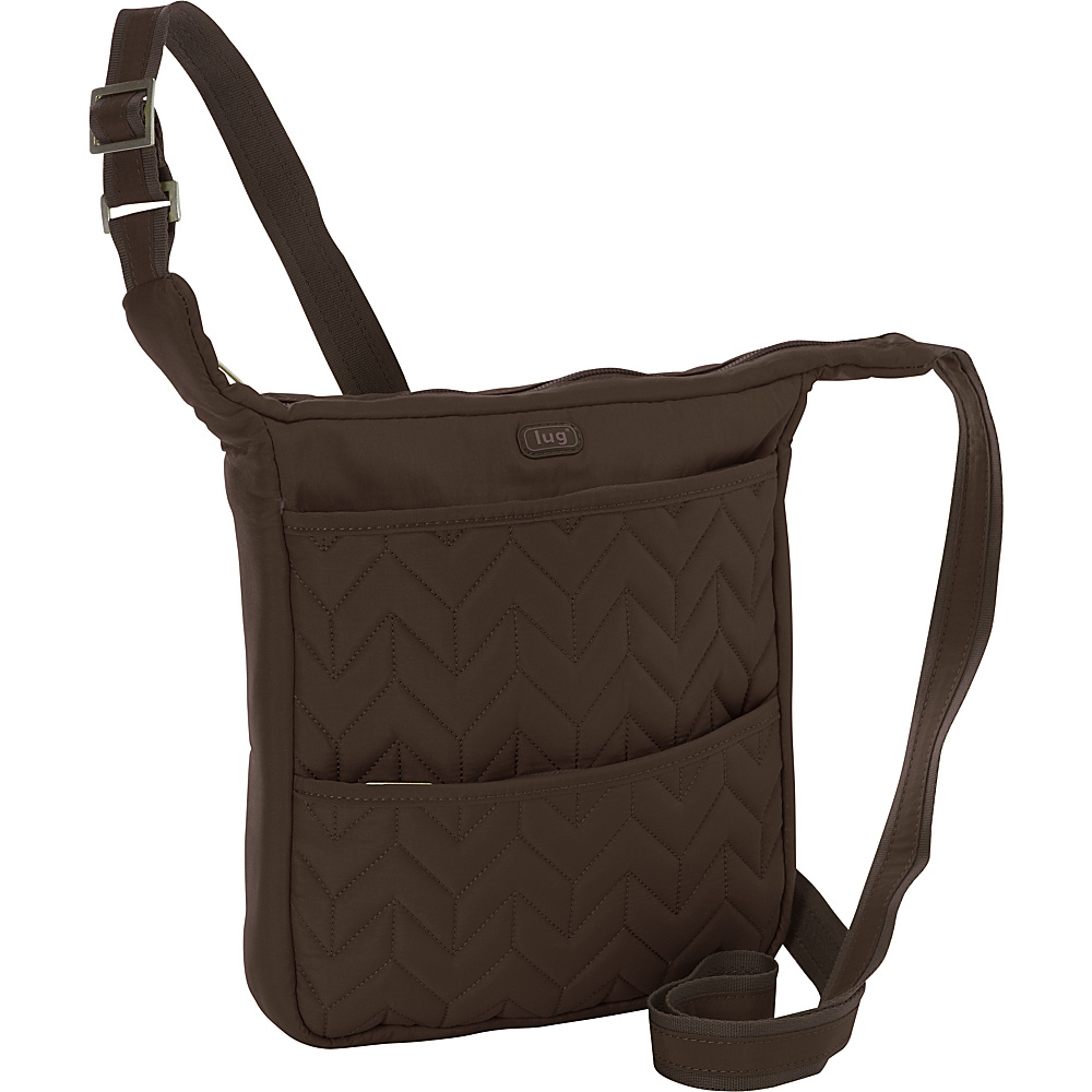 Lug Compass Shoulder Pouch Chocolate Lug Fabric Handbags