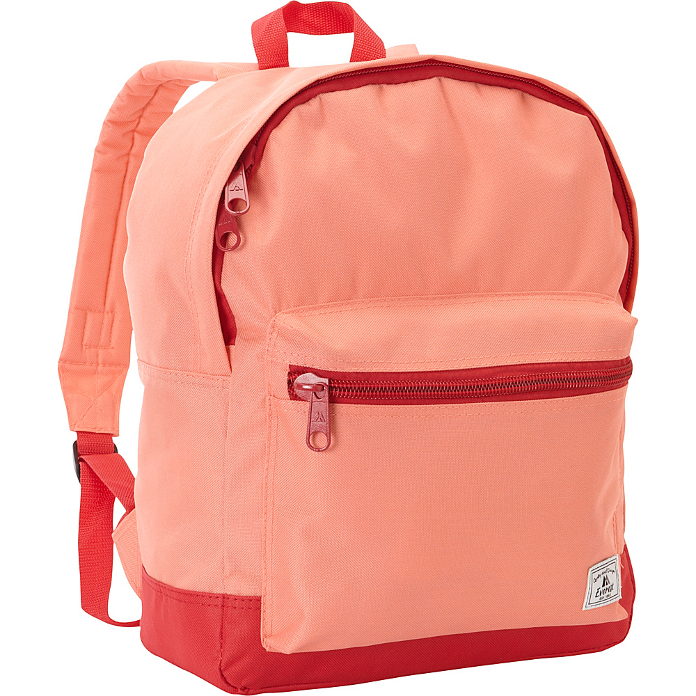 Everest Two Tone Classic Backpack Coral Red Everest Everyday Backpacks