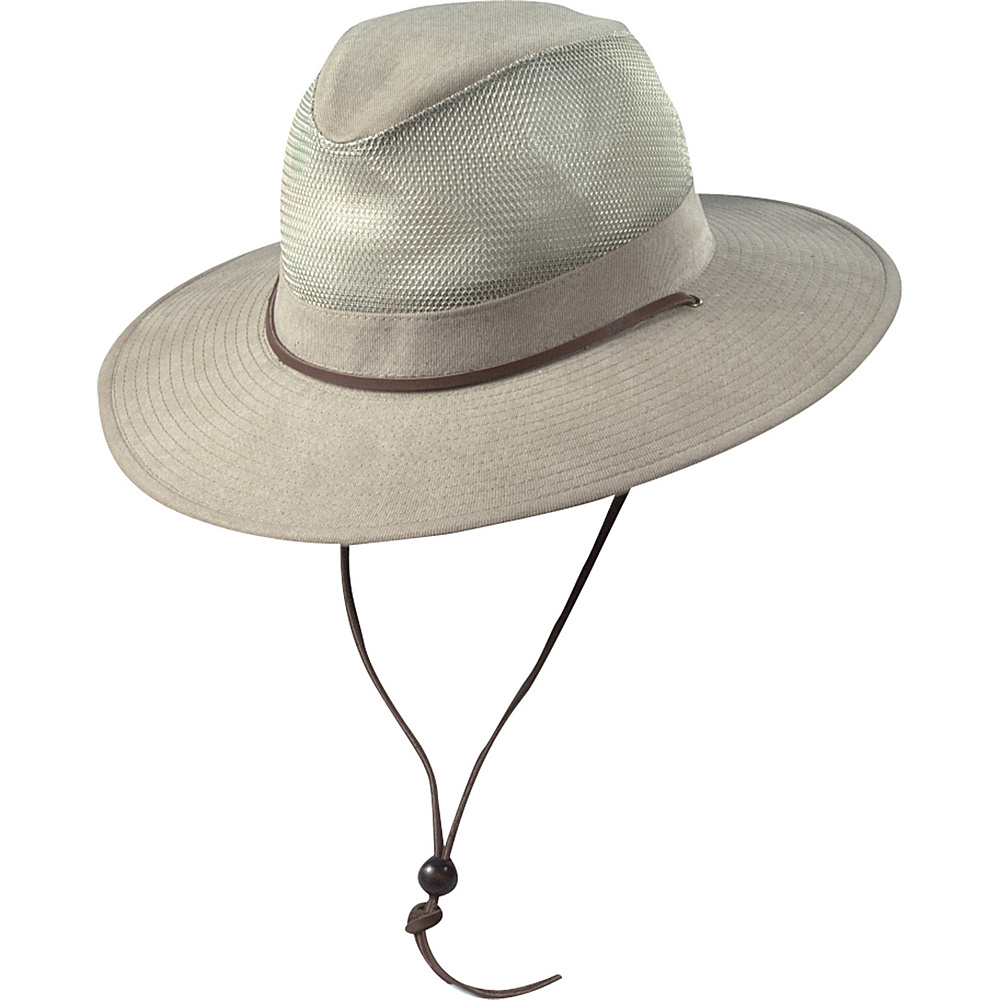 Scala Hats Brushed Twill Safari Khaki Medium Scala Hats Hats Gloves Scarves