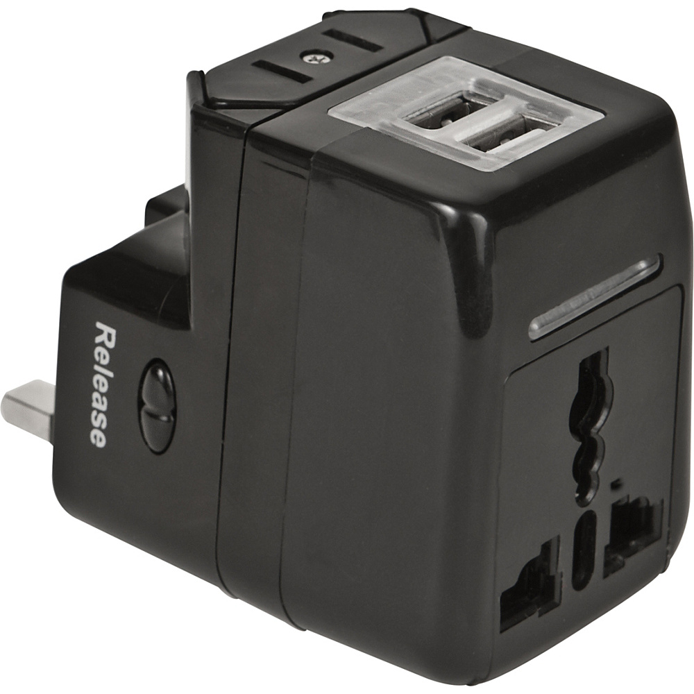 Travelon Dual USB Charger and Adapter Black Travelon Electronic Accessories