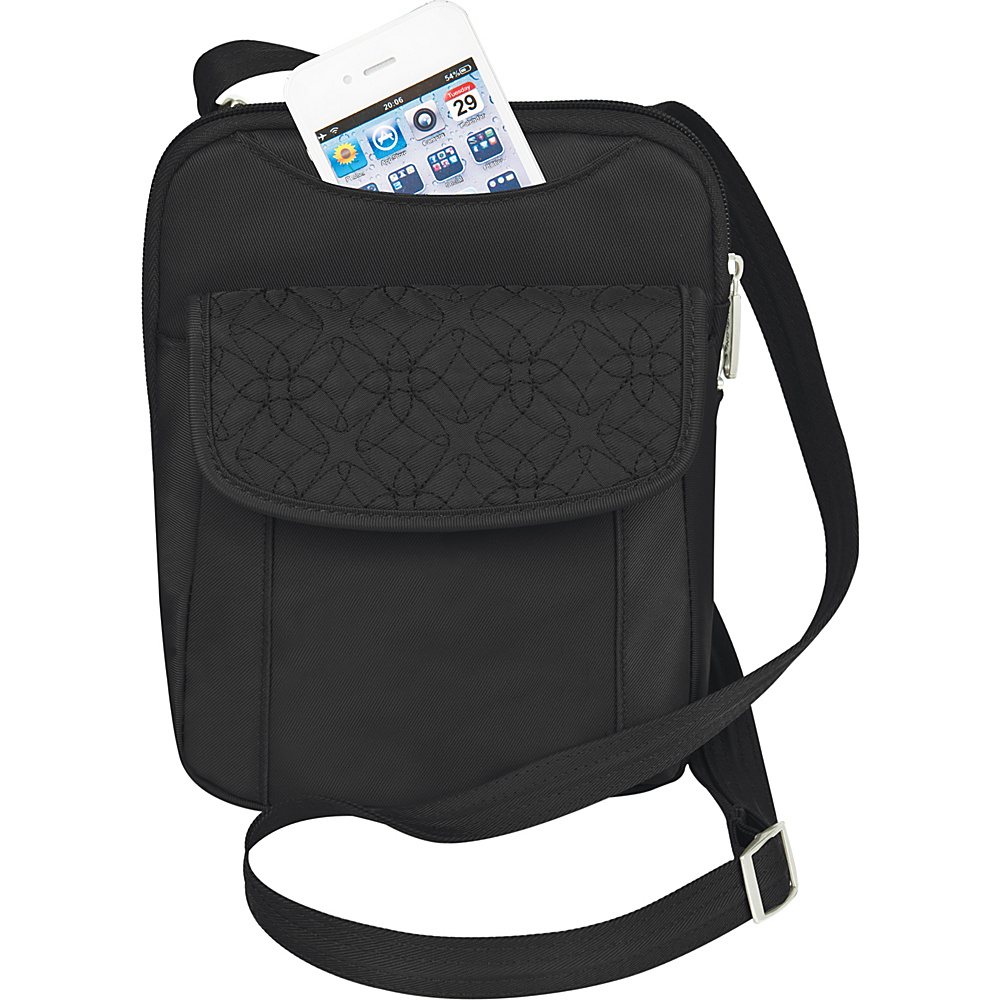 Travelon Anti Theft Signature Slim Pouch Black Travelon Fabric Handbags