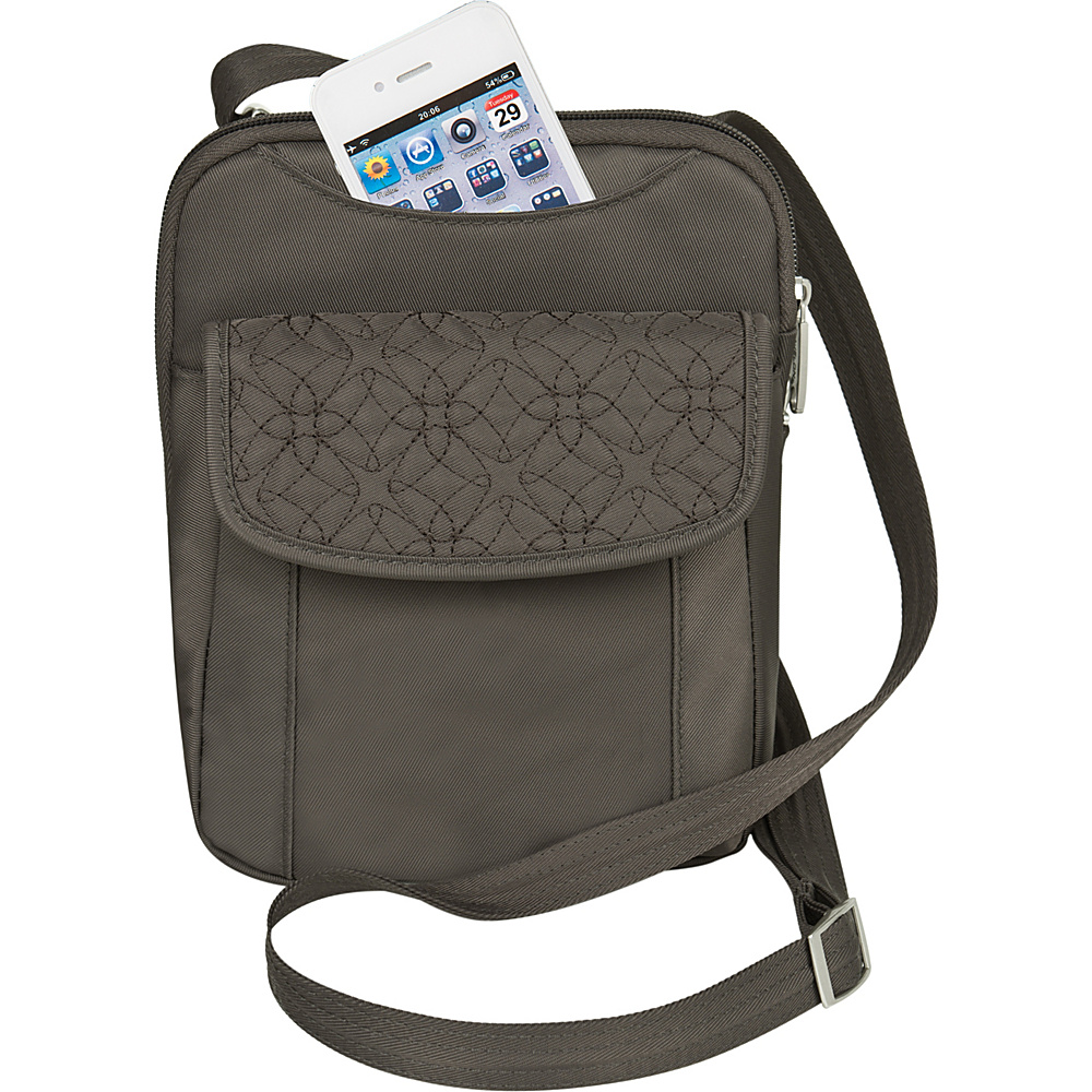 Travelon Anti Theft Signature Slim Pouch Truffle Travelon Fabric Handbags