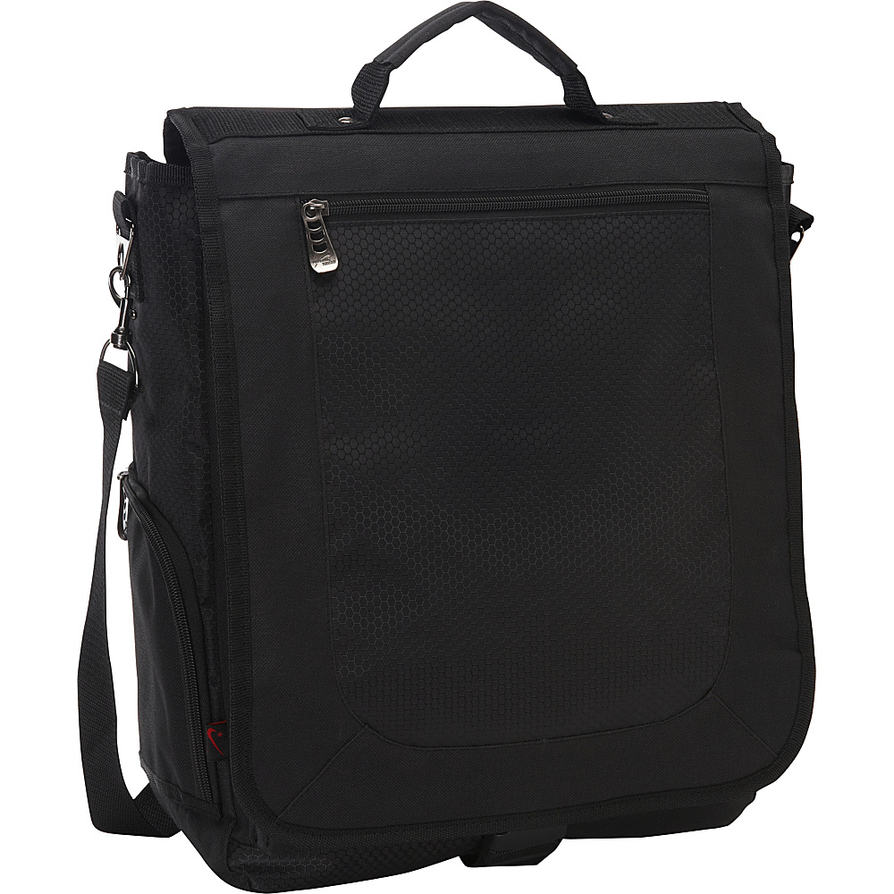 Bellino 3 Way Vertical Compucase Black Bellino Messenger Bags