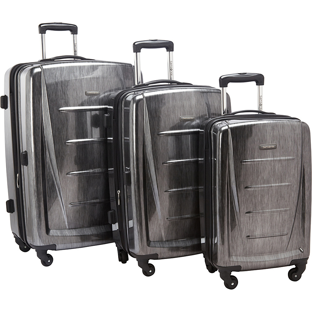 Samsonite Winfield 2 Fashion 3 Piece Hardside Luggage Set Charcoal Samsonite Luggage Sets