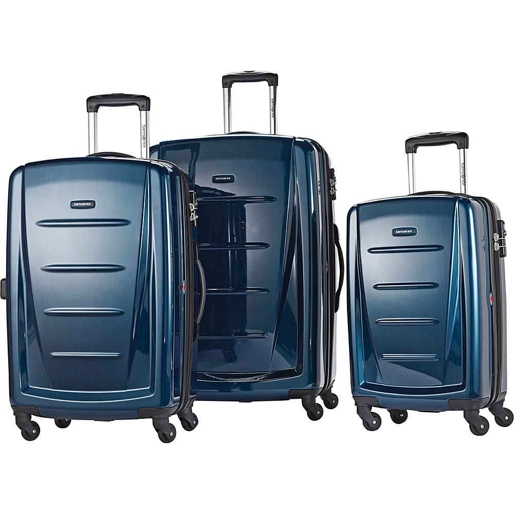 Samsonite Winfield 2 Fashion 3 Piece Hardside Luggage Set Deep Blue Samsonite Luggage Sets