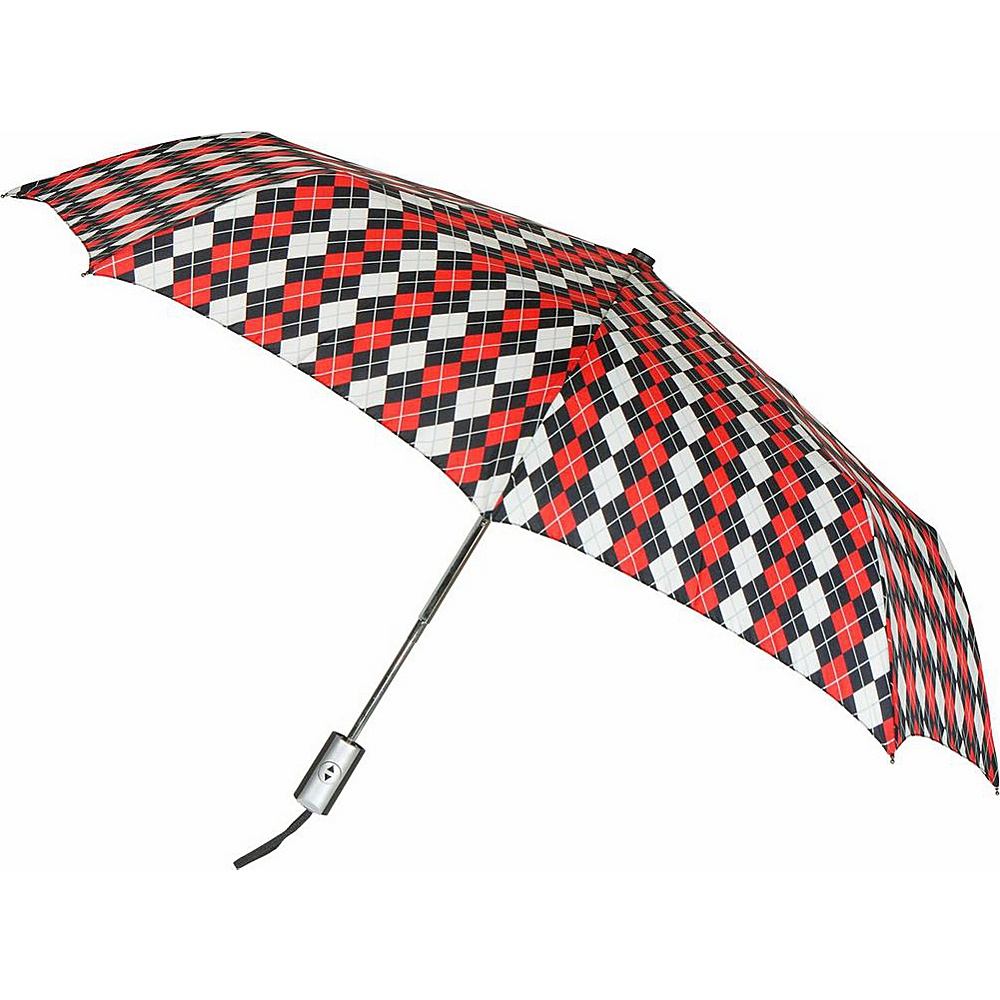 Leighton Umbrellas Manhattan red black argyle Leighton Umbrellas Umbrellas and Rain Gear