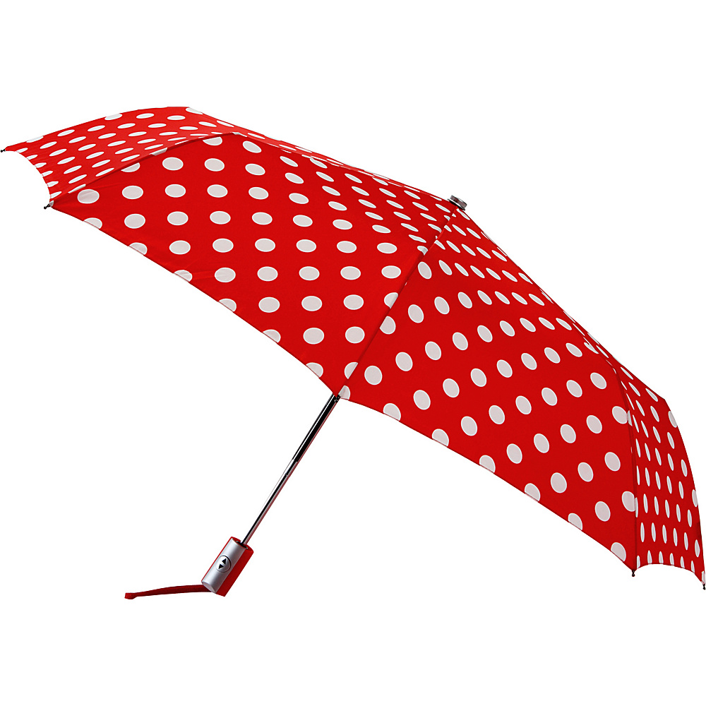 Leighton Umbrellas Manhattan red with white polka dots Leighton Umbrellas Umbrellas and Rain Gear