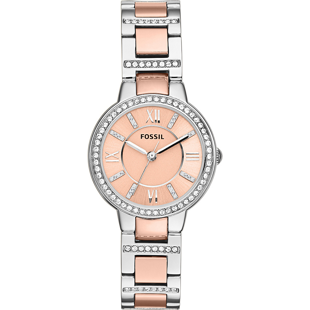 Fossil Virginia Silver Rose Gold Fossil Watches