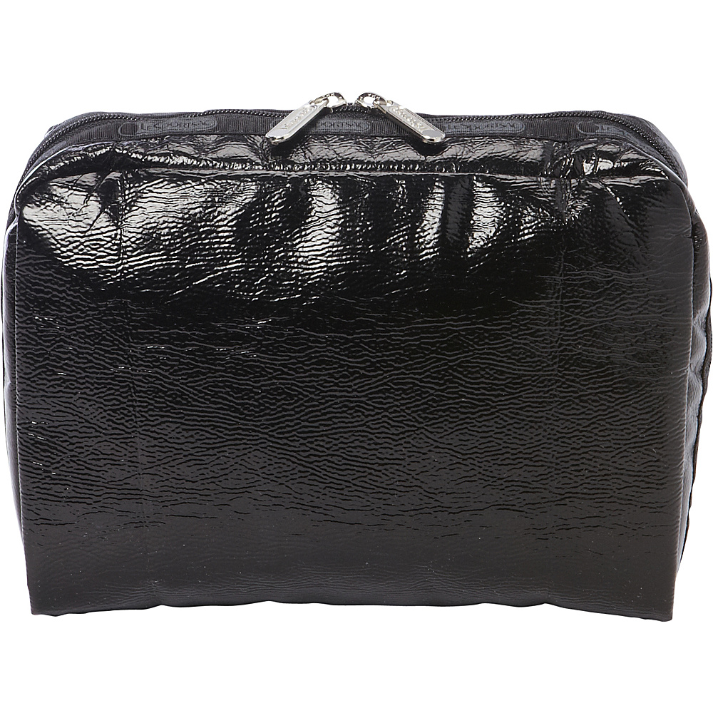 LeSportsac Extra Large Rectangular Cosmetic Bag Black Crinkle Patent LeSportsac Women s SLG Other
